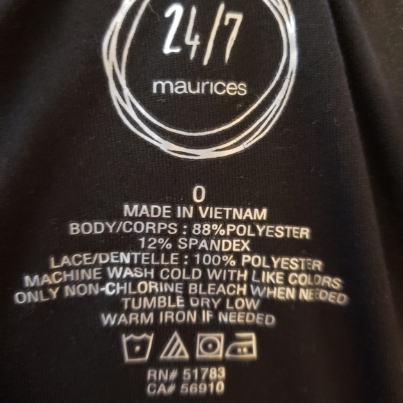 Maurices Ultra Soft Crochet Bottom Leggings Plus 0 - Picture 6 of 6